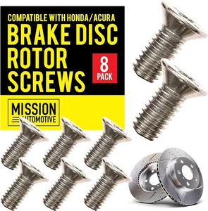 8-Pack of Rotor Screws for Brake Discs Compatible with Honda, Acura, Hyundai and - Bild 1 von 6