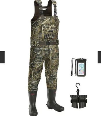 Seeker Insulated Duck Waterfowl Hunting 800G Thinsulate Neoprene Chest Waders(9) - Image 1 of 4