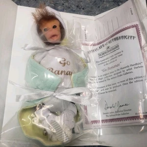 Ashton Drake Realistic Monkey “Go Bananas” Heavenly Handfuls Retired Doll Unopen - Picture 1 of 7