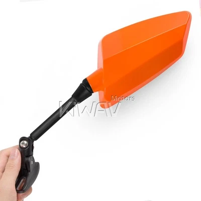 Carenado Montaje Bicicleta Deportiva Espejos Naranja HAWK e-mark Vista Amplia Se Adapta a YAMAHA YZF R3 Foto 1 de 4