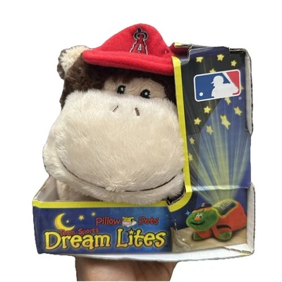 Rare Vintage California Angels Pillow Pets Dream Lites Stars On Ceiling 12" x 9" - Image 1 of 4