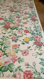 Sconset Rose Nantucket Waverly Schumacher Screen Print Decor Fabric 5 Yd 7 In - Picture 1 of 12