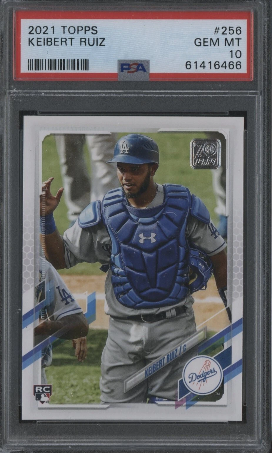 2021 Topps #256 Keibert Ruiz Los Angeles Dodgers RC Rookie PSA 10 GEM MINT