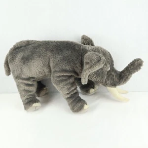 Magnussen Hogar Gris Peluche Elefante Colmillos Grande Peluche 22 pulgadas Realista - Imagen 1 de 10