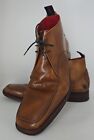 Jeffrey West London Ankle Boots Men's Size 8 Leather Red Inside Lace Up  Chukka