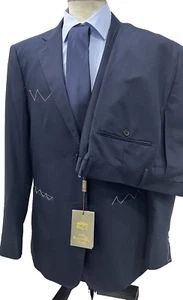 HERREN KLEID MADE IN ITALY COOLE WOLLE DUNKELBLAU ZEREMONIE 46 48 50 52 54 56 58 60 - Bild 1 von 15