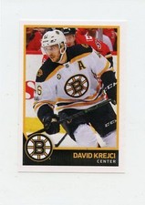 17/18 PANINI NHL STICKER #21 DAVID KREJCI BRUINS *40395