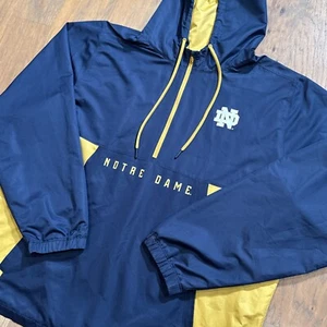 Notre Dame Fighting Irish Hoodie Men 3XL Blue Under Armour Quarter Zip Pullover - Picture 1 of 11