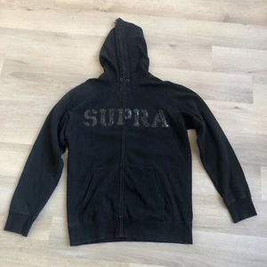 Vintage 2000s Y2K SUPRA SHOES Skateboards Alt Punk Full Zip Up Hoodie L - Picture 1 of 7