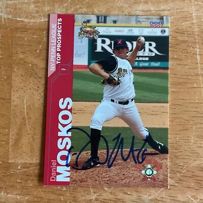 Daniel Moskos Signed Autograph 2007 NYPL Top Prospects MiLB Baseball Card - Image 1 of 2