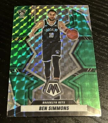 2021-22 Panini Mosaic Ben Simmons Green Prizm - Image 1 of 2