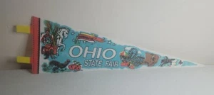 VINTAGE Souvenir of the OHIO STATE FAIR COLUMBUS OHIO 16” FELT PENNANT Flag - Picture 1 of 3