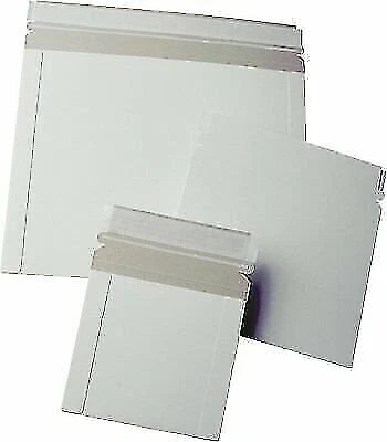 50 sobres rígidos de documentos fotográficos auto sellados blancos sin curvas 9,75 x 12,25 Foto 1 de 1