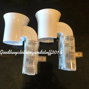 2 Lot of Bath and Body Works WALLFLOWERS White Flare top Home Diffuser Plug In  - Picture 1 of 4