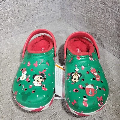 Sandalia zueco navideño Crocs Disney Mickey para niños talla 5 rojo blanco 210814-90H Foto 1 de 4