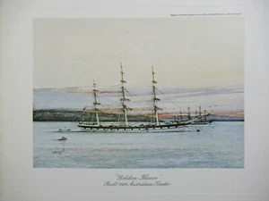 Jack Spurling Golden Fleece Australian Trader Ship Vintage Nautical Art Print - Picture 1 of 5