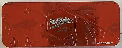 Rare Vintage Mrs Fields Assorted Chocolates Decorative Tin Storage Box Holiday  - Image 1 of 4