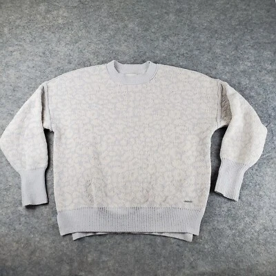 Suéter Abercrombie & Fitch Mujer Extra Pequeño Púrpura Blanco Geométrico Cuello Redondo Foto 1 de 4