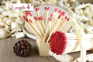 100pcs Red tipped safety candle jar party weddings crafts matches 4" - Picture 1 of 12