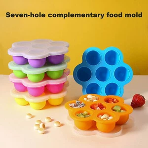 Silicone Ice Tray Flexible Maker Food Grade Cube with Lid for Refrigerator - Picture 1 of 12