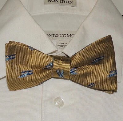 Craft & Barrow мужской шелк и полиэстер авиации/самолета печати галстук-бабочка - Изображение 1 из 4