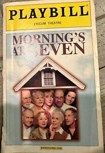 Morning’s At Seven Broadway Playbill Christopher Lloyd, Estelle Parsons
