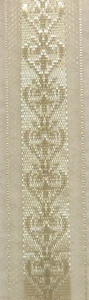 10 yards of IVORY SHEER & SATIN MADELLION RIBBON 5/8" wide - Picture 1 of 1