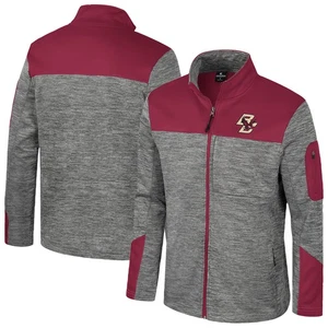 Herren Colosseum grau/rotbraun Boston College Eagles Guard durchgehender Reißverschluss Jacke - Bild 1 von 3