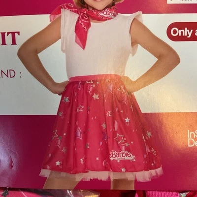 NEW Barbie Movie Western Tutu Halloween Costume Girls Small/Medium Skirt/Bandana - Image 1 of 4