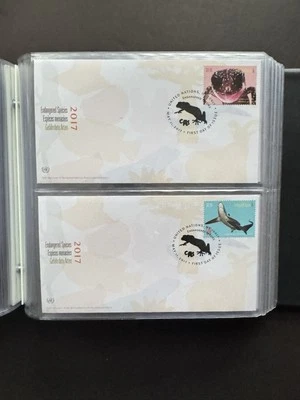United WWF Especies en Peligro de Extinción FDC (2015) Las 3 Oficinas + 12 FDC + Juego Completo Foto 1 de 4