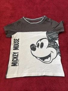 Disney T-Shirt Mickey Mouse Gr. 86 C&A Anthrazit Weiß - Bild 1 von 7