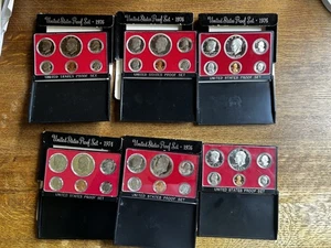 1974-S-1978s Clad Proof Sets (6) U.S. Original Gov Packaging - Picture 1 of 5