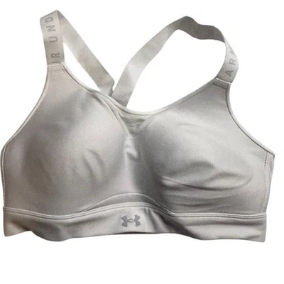 Sutiã esportivo feminino Under Armour alto suporte branco tamanho G - Imagem 1 de 4