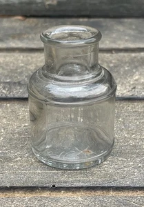 Vintage CARTER’S Clear Glass 7 Desktop Inkwell Bottle Embossed On Bottom - Picture 1 of 3