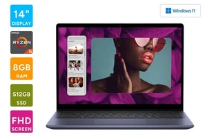 Dell Inspiron 14" Full HD Touchscreen Ryzen 5 Windows 11 Laptop (8GB, 512GB), - Picture 1 of 11