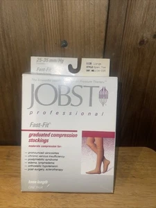 JOBST #114255 GRADUATED COMPRESSION THIGH STOCKINGS 25-35 mmhg BEIGE Large - Picture 1 of 6