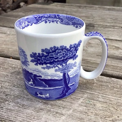 Spode Italian Design Blue White Classic Style Ceramic Coffee Tea Mug - Image 1 of 4