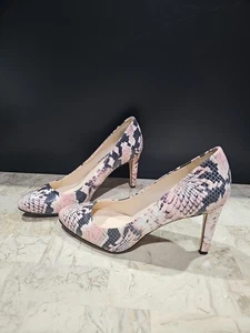 Zapatos de salón Nine West piel de serpiente talla 9 M excelente estado - Imagen 1 de 8