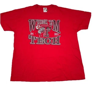 Vintage Texas Tech Red Raiders Shirt Men XL T Tee Y2K 2000s Raider Red Adult - Picture 1 of 8
