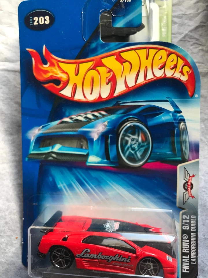 LAMBORGHINI DIABLO Red, Chrome PR5 2003 Hot Wheels #203 Final Run 9/12, NEW  - Image 1 of 1