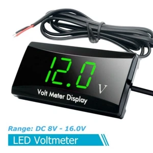 Mini DC 12v Led Waterproof Display Voltmeter Car Voltage Volt Gauge Panel Meter~ - Picture 1 of 12