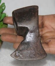 1850's Antique Hand Forged Solid Iron Axe Head Nice Shape Collectible 13587