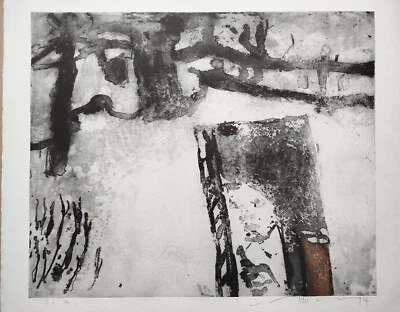 Klaus Fußmann " Selbst im Spiegel " Farbradierung signiert 1994 e.a. Exemplar - Bild 1 von 4