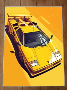 Lamborghini Countach Kunst Poster 18 x 24 Zoll - Bild 1 von 1