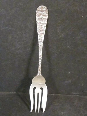 Вилка для салата из стерлингового серебра Schofield BALTIMORE ROSE 6 1/4 дюйма 2 без моно и 12 моно новая без ценников  - Изображение 1 из 4