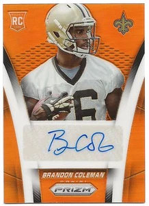 2014 PANINI BRANDON COLEMAN @ 43/50 @ AUTO ROOKIE RC AUTOGRAPH ORANGE PRIZM - Picture 1 of 1