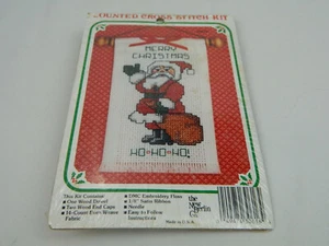New Berlin Co Merry Christmas Ho Ho Ho Santa Counted Cross Stitch Kit Sealed - Picture 1 of 3