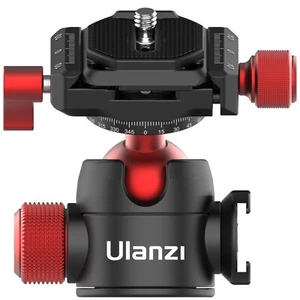 Ulanzi U-70 Metal Ball Head Pan Tilt Dual Cold Shoe Tripod Head - Picture 1 of 24