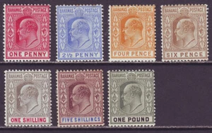 Bahamas 1902 SC 37-43 MH Set - Picture 1 of 2