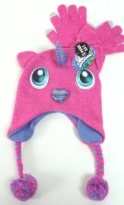 Hatchimals Girls Beanie Glove Set Knit Beanie Hats Winter Warm Kids Laplander - Picture 1 of 5